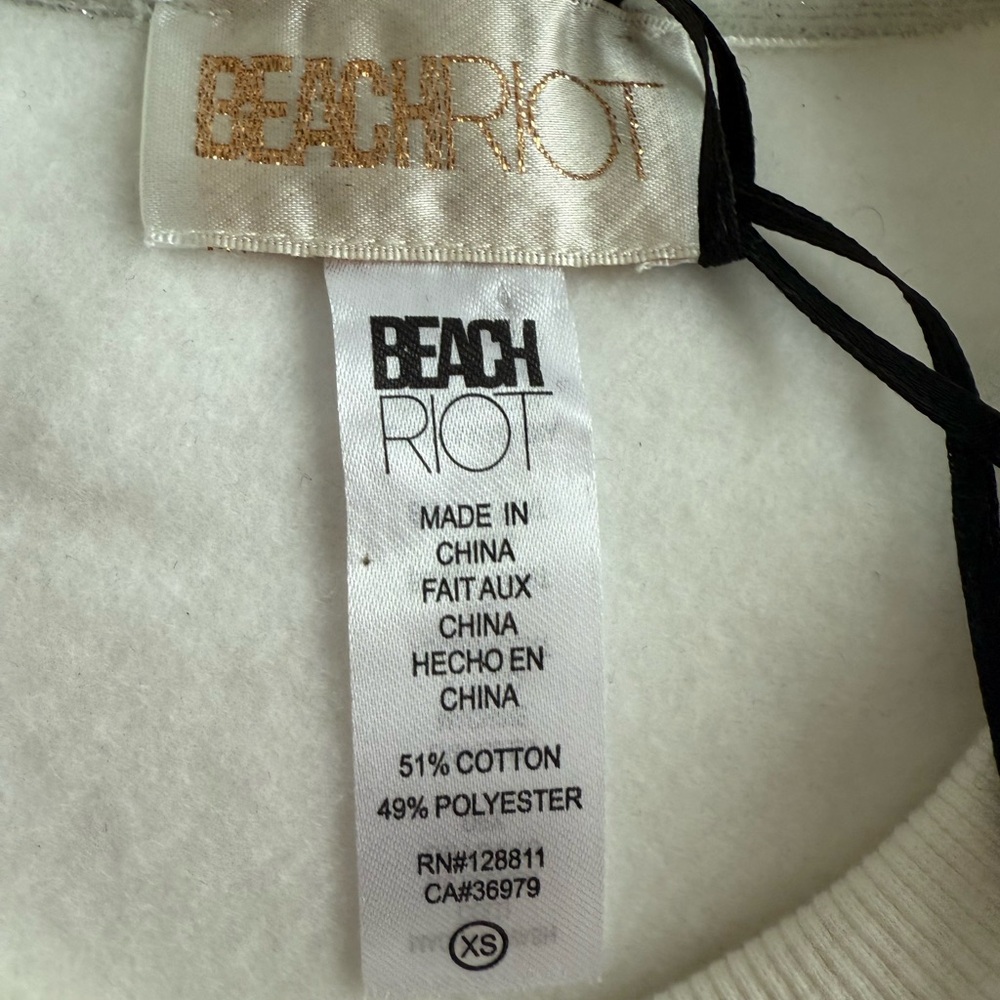 Beach Riot White Apres Ski Sweatshirt BRAND NEW - Picture 6 of 6